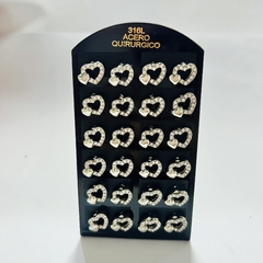 Arito corazón strass pack x12 - comprar online