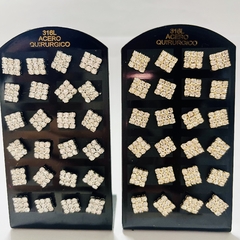 Arito cuadrado grande strass pack x12