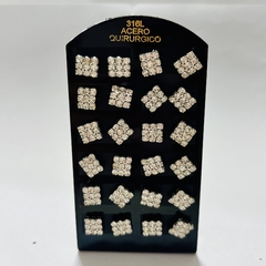 Arito cuadrado grande strass pack x12 - comprar online
