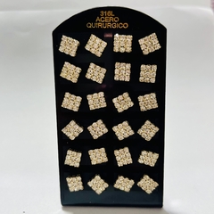 Arito cuadrado grande strass pack x12 en internet