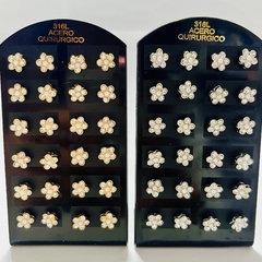 Arito flor strass pack x12
