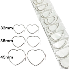 Aro forma corazón surtido medida acero blanco - comprar online