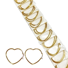Imagen de Aro forma corazón tira x12 acero dorado elegir medida