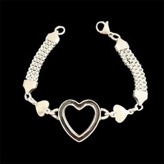 Pulsera acero quirúrgico con corazón