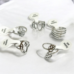 Anillo varios modelos acero quirúrgico caja x36 elegir color