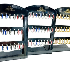 Aro insert con strass acero quirúrgico pack x12 elegir color