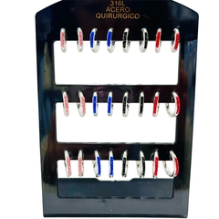 Aro insert con strass acero quirúrgico pack x12 elegir color en internet