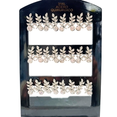 Arito de hoja strass pack x12