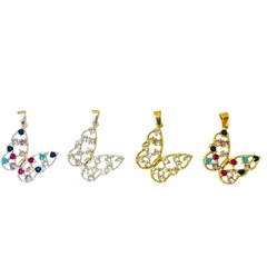 Dije mariposa strass por unidad