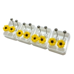 Abridor arito girasol pack x12 acero quirúrgico elegir color - comprar online