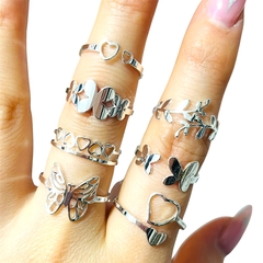 Anillo acero blanco surtido caja x36