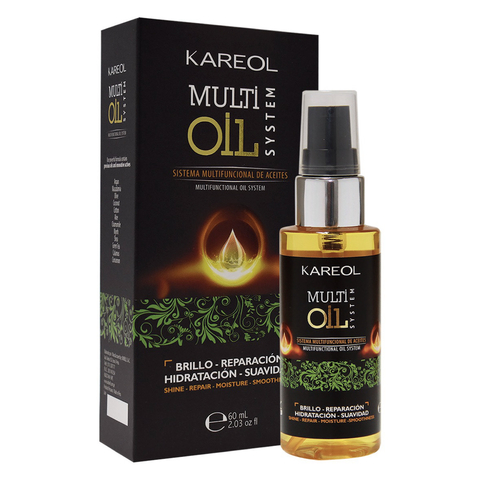 Kareol Sistema Multi Aceites · Repara Hidrata Suaviza Brillo