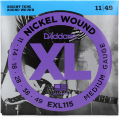 Encordado de guitarra Eléctrica NICKEL WOUND Daddario EXL115 011-014-018-028-038-049 en internet