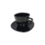 Set x6 Tazas con Plato Lisboa Black 220cc - comprar online