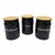 Set de Latas con Tapa de Madera x3 CA5465Z