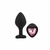 Plug Anal de Silicona con diamante de Corazón - Medium
