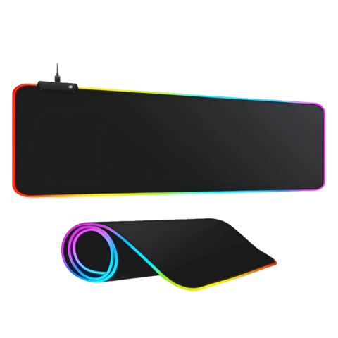 Mouse Pad Gamer Grande Speed Borda Led 7 Cores Rgb Impermeável 300mm X 800mm - comprar online
