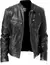 Jaqueta de couro outono/inverno nova moda couro do plutônio jaqueta casual masculina