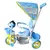 Triciclo Motoca Infantil Passeio Azul com Empurrador e Cobertura BW003-A IMPORTW