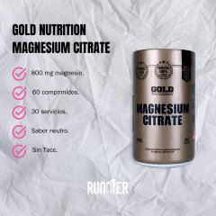 Gold Nutrition Citrato de Magnesio - Tienda Runner