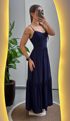 Vestido Afrodite Azul marinho