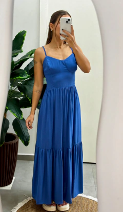 Vestido Afrodite Azul Royal - CLUBE AMMAN 