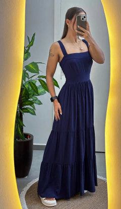 Vestido Atena Azul Marinho