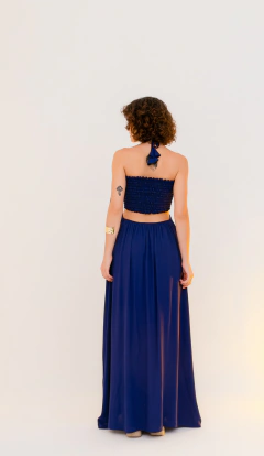 Vestido Arraial Azul Marinho na internet
