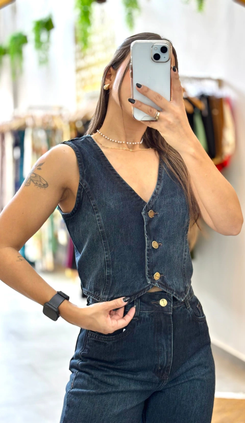Colete Jeans Vintage