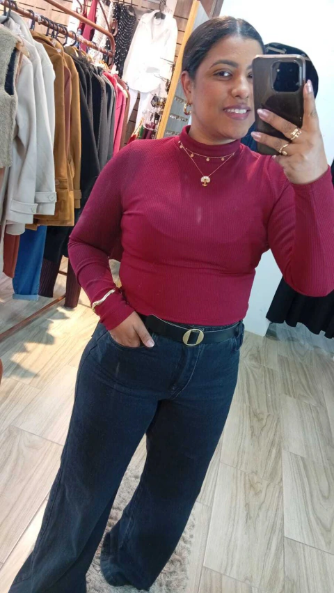 calça jeans | wide leg preta