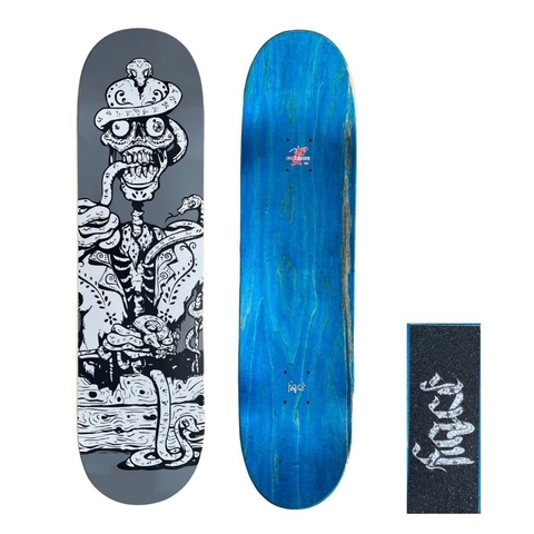 Shape Face Skate Dia de Los Muertos Serpiente Gris (8,0)