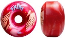 Roda Faith Color Hands 53mm 100a Branca/Vermelha- Made in The USA
