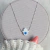 Colar de prata 925 com pingente de mão de Hamsa e olho grego em madrepérola