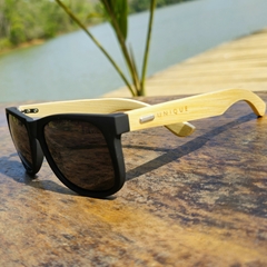 ÓCULOS MARESIAS - PRETO/MADEIRA CLARA POLARIZADO - comprar online