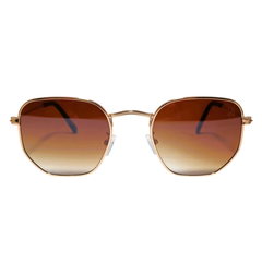 ÓCULOS HEXAGONAL INFANTIL - MARROM - comprar online