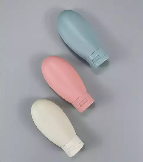 Garrafa recarregável portátil, essência, shampoo, gel de banho, estilo nórdi