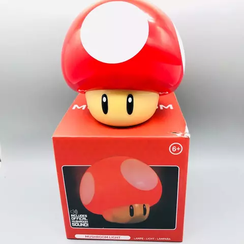 Super Mario Bros LED Night Light, Olhos Grandes, Ponto de Pergunta Estrela, Tijo