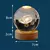 Crystal Ball Night Lamp para Quarto, Série Universo, Lua Saturno, Base de Madeira - comprar online