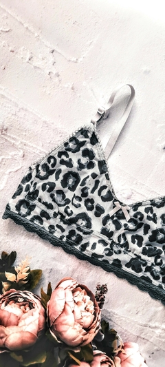 Conjunto Jolie - En tul animal print negro y gris - comprar online