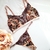 Conjunto Zoe - Corpiño y tanga colaless, animal print con rosas