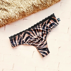 Conjunto Elina Animal Print - Corpiño y bombacha en microfibra CEBRA tostada en internet