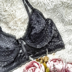 Corseleta Mia - Corseleta con aro en tul con lentejuelas y puntilla - comprar online