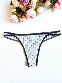 Colaless Mina Gris - En algodón estampado, con anillos en laterales - comprar online