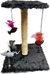 Imagem do Arranhador Para Gatos Pelúcia E Poste Sisal Com 3 Brinquedos