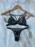 Conjunto encaje blanco y negro
