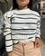 Sweater rallado blanco ♥ en internet