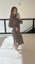 VESTIDO CANELADO GOLA EM PE - comprar online