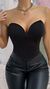 Top escote en v negro