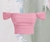 Top rosa hombros descubiertos