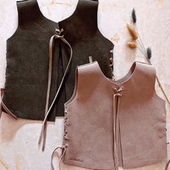 Chaleco de Cuero Gamuzado Niña - comprar online